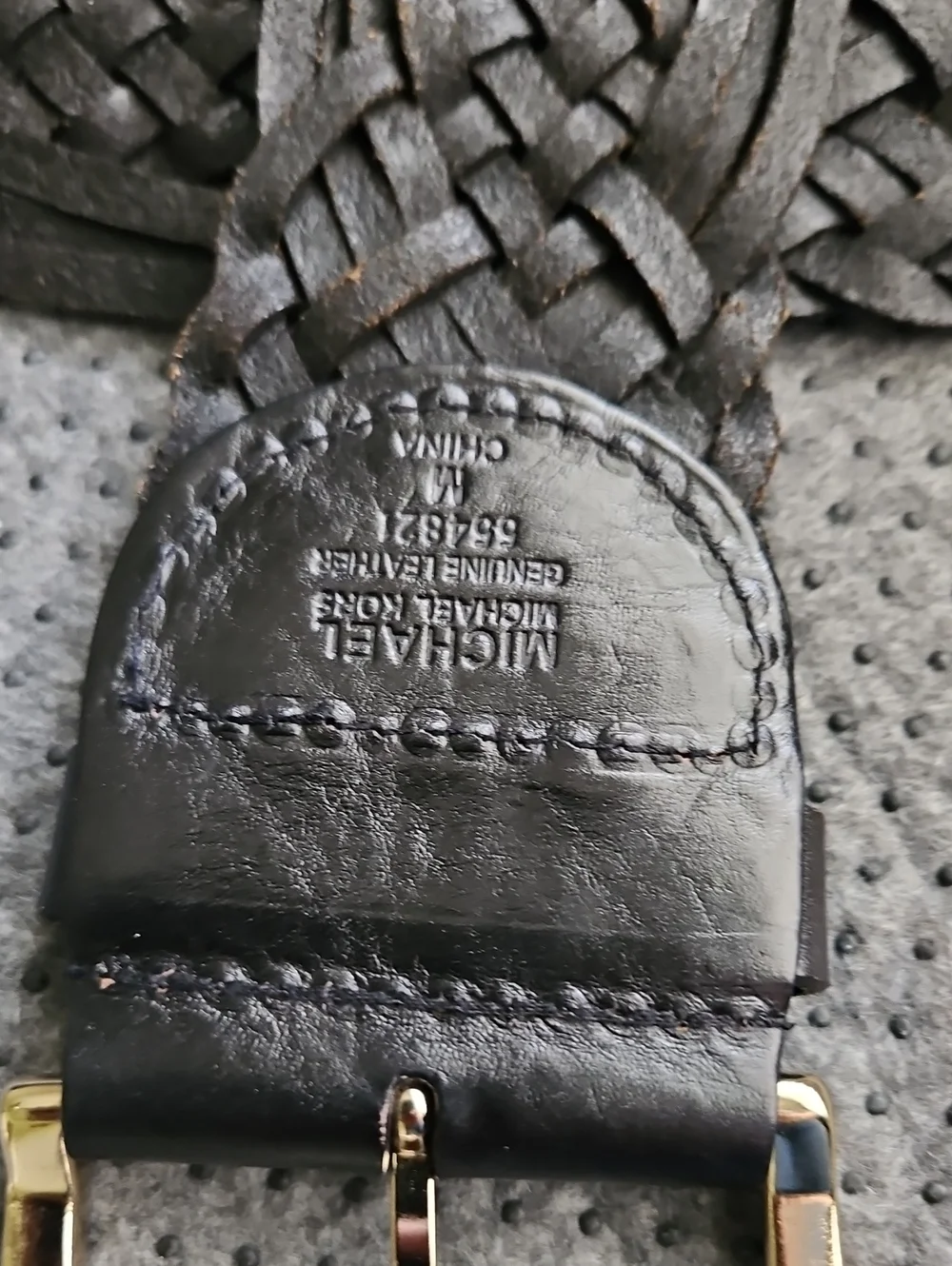 Michael Kors Braided Leather Men's Belt - Black